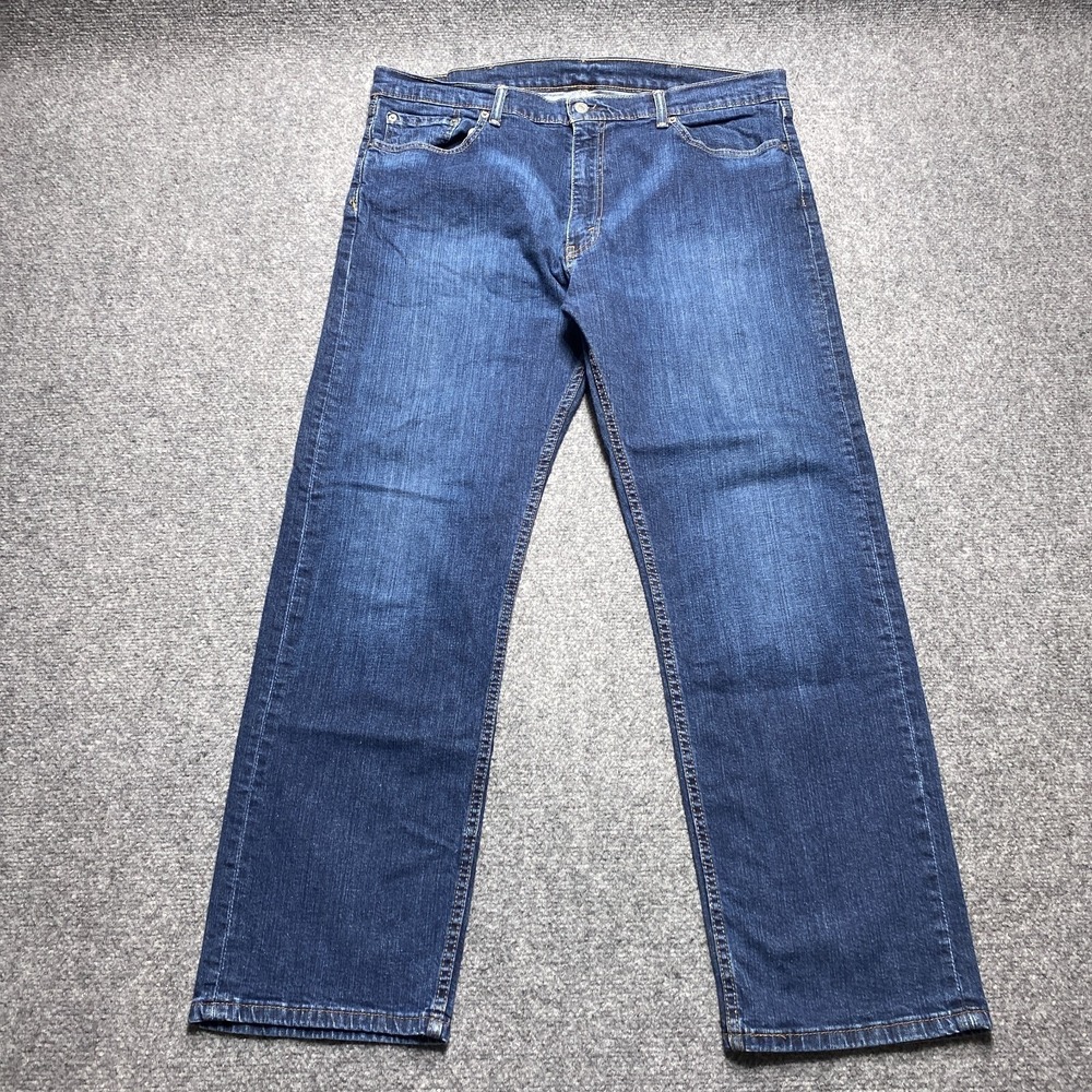 Levi's‎ Jeans Mens 42x30 Blue Straight Leg Stretch Denim Medium Wash